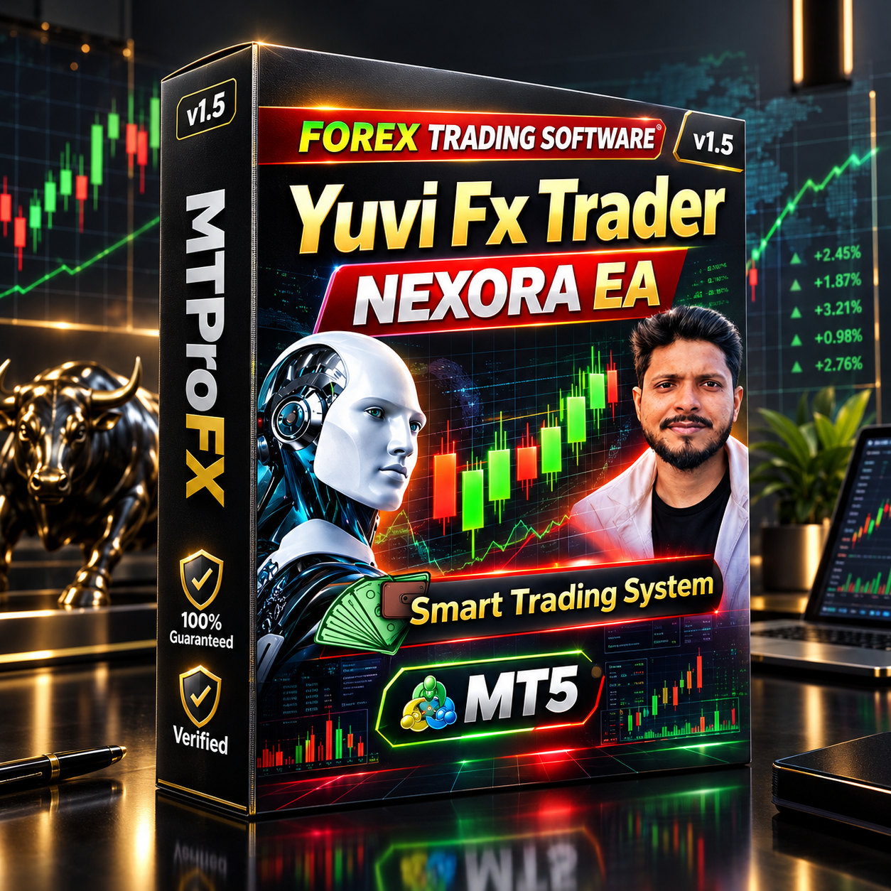 YUVI FX TRADER NEXORA EA v1.5 MT5: High-Speed XAUUSD Gold Trading EA Bot