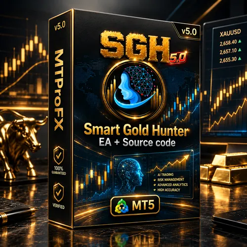 Smart Gold Hunter EA v5.0 MT5 + Source Code – Advanced Gold Trading Robot