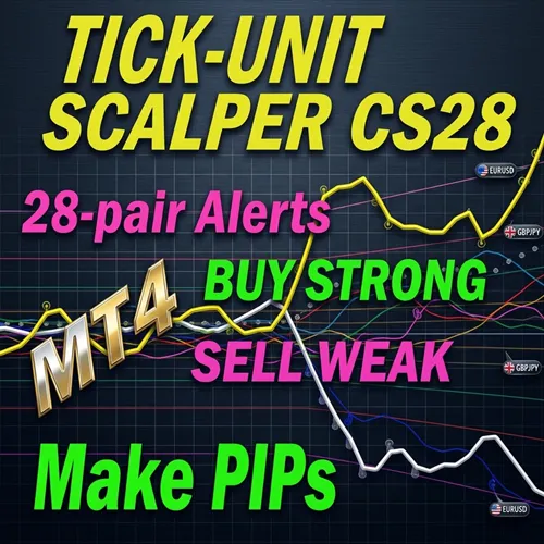 TickUnit Scalper Currency Strength28 PRO Indicator MT4 V2.6